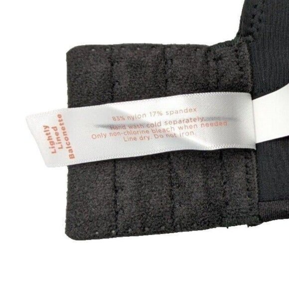 Lane Bryant Cacique Bra Backsmoother Lightly Lined Balconette Size 42G Black - Picture 9 of 10